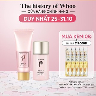 Bộ Kem chống nắng và sữa rửa mặt kiềm dầu dưỡng ẩm Whoo Soo Vital Hydrating Sun Fluid 60ml