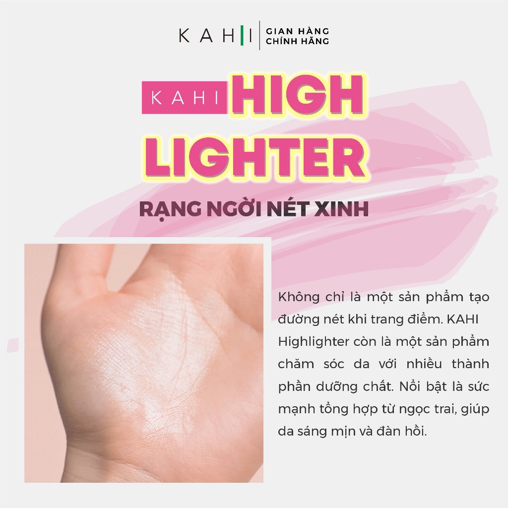 Combo 2 Kem Dưỡng Ẩm, Bắt Sáng Chiết Xuất Ngọc Trai Giúp Da Sáng Mịn, Đàn Hồi KAHI High Lighter Dạng Thỏi 9g