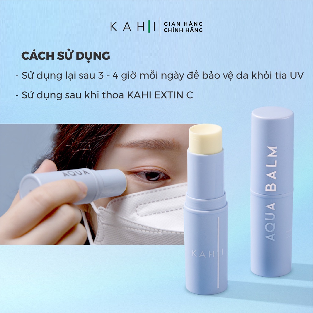 Combo 2 Sáp Chống Nắng KAHI Aqua Balm 9g 50SPF+ PA++++ Bảo Vệ Làn Da Nhạy Cảm, Nâng Tông & Dưỡng Ẩm