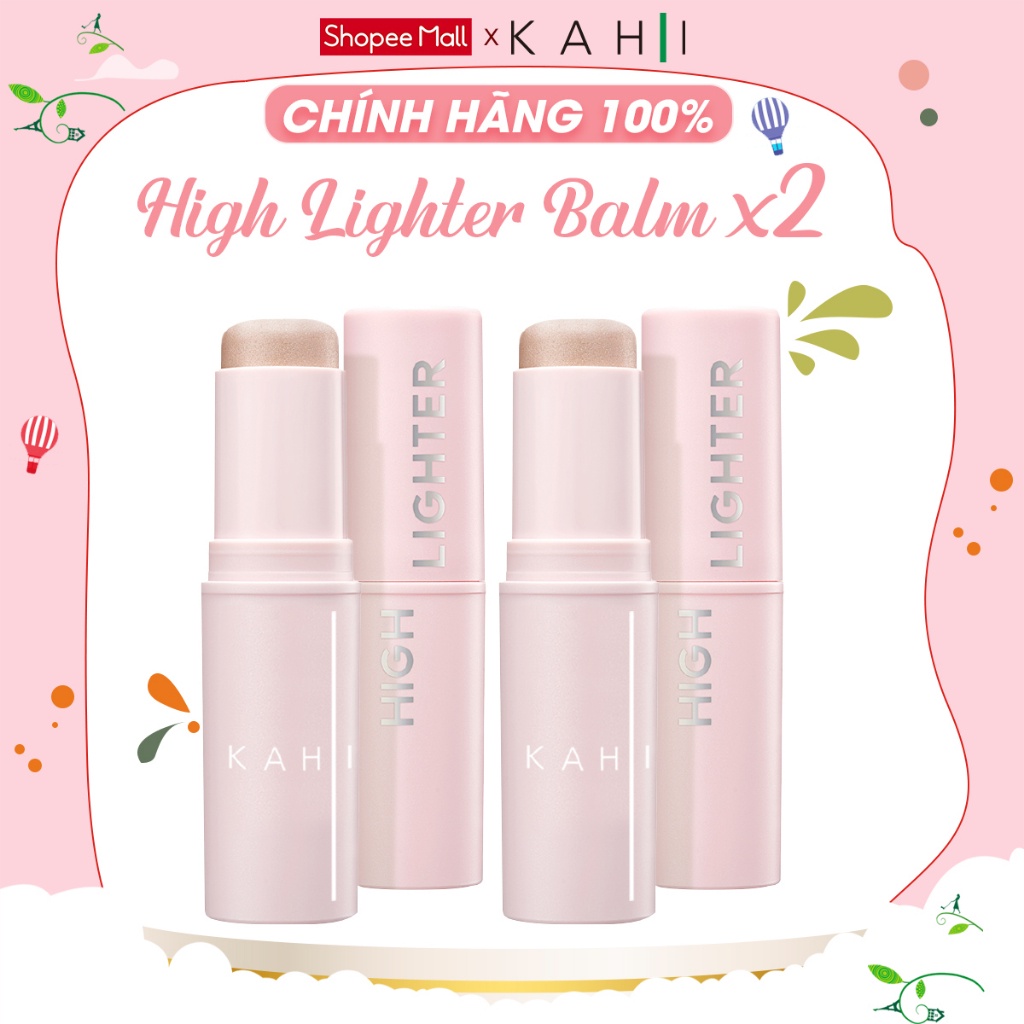 Combo 2 Kem Dưỡng Ẩm, Bắt Sáng Chiết Xuất Ngọc Trai Giúp Da Sáng Mịn, Đàn Hồi KAHI High Lighter Dạng Thỏi 9g