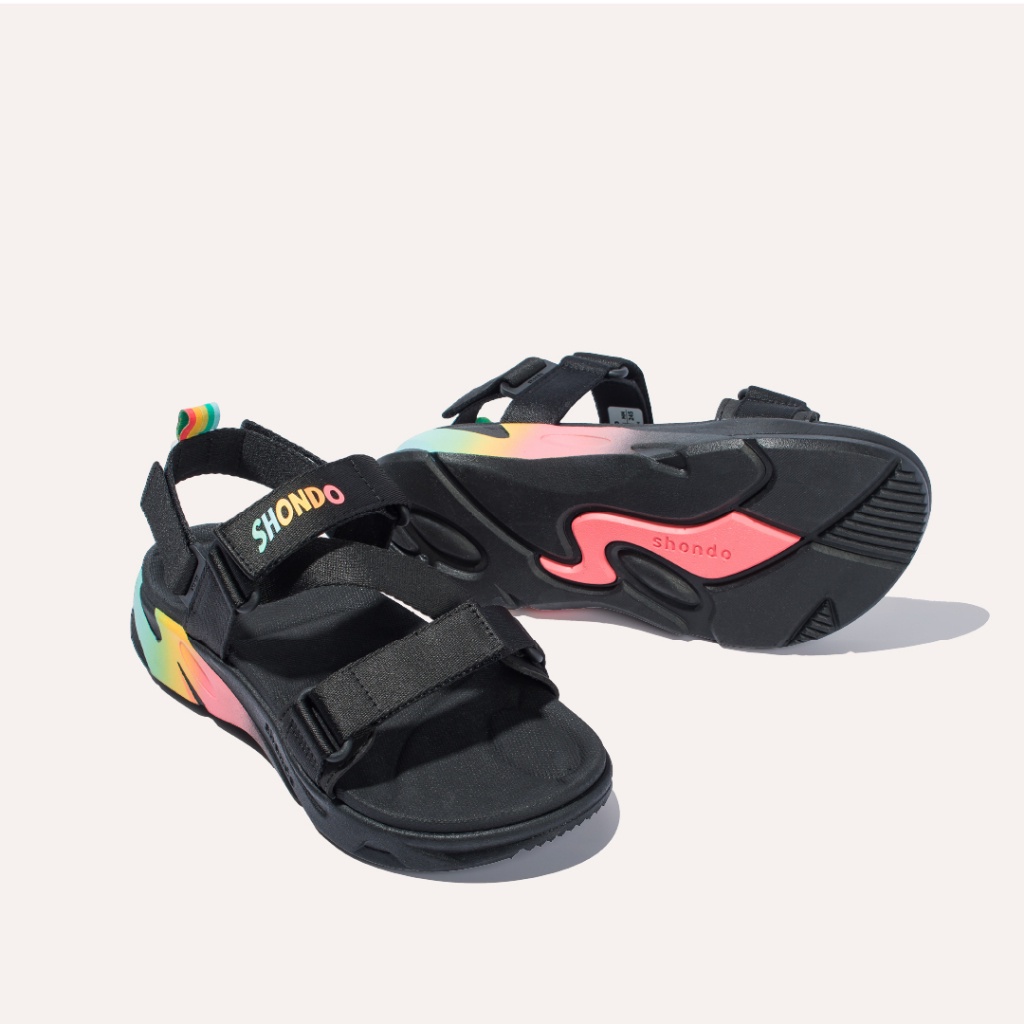 Giày Sandal Nam Nữ F8 Shondo Pride Đen Êm Bền F8M1158