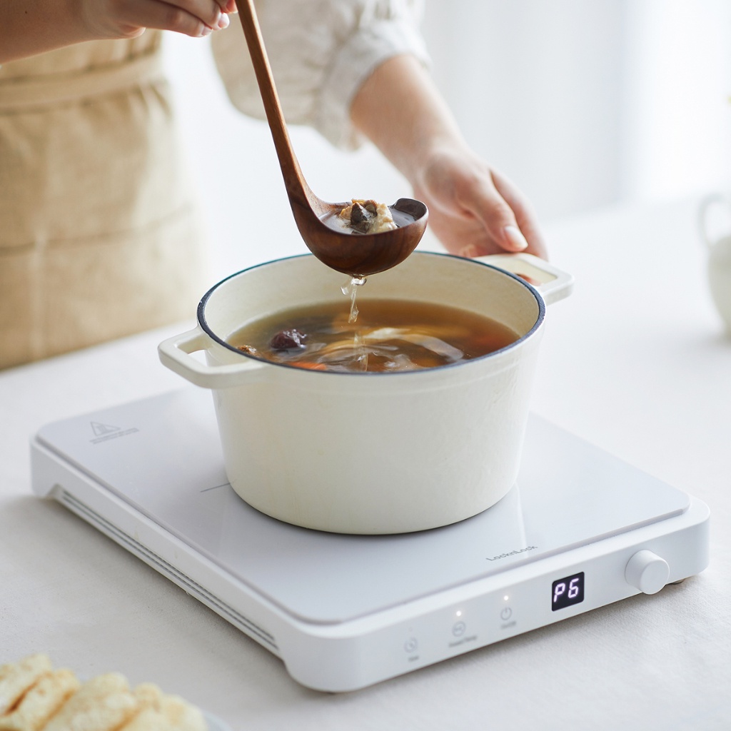 Bếp điện từ Lock&Lock Bianco Slim induction cooker màu trắng thiết kế siêu mỏng công suất mạnh đa chế độ nấu EJI146WHT