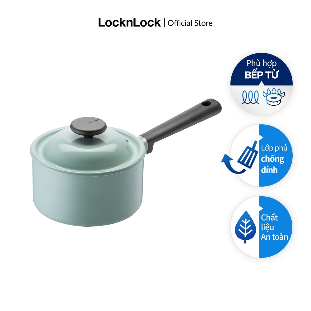 Bộ nồi chảo Lock&Lock DECORE màu xanh mint ( 2 nồi, 2 chảo ) LDE1245IH+LDE1244IH+LDE1263IH+LDE1181IH