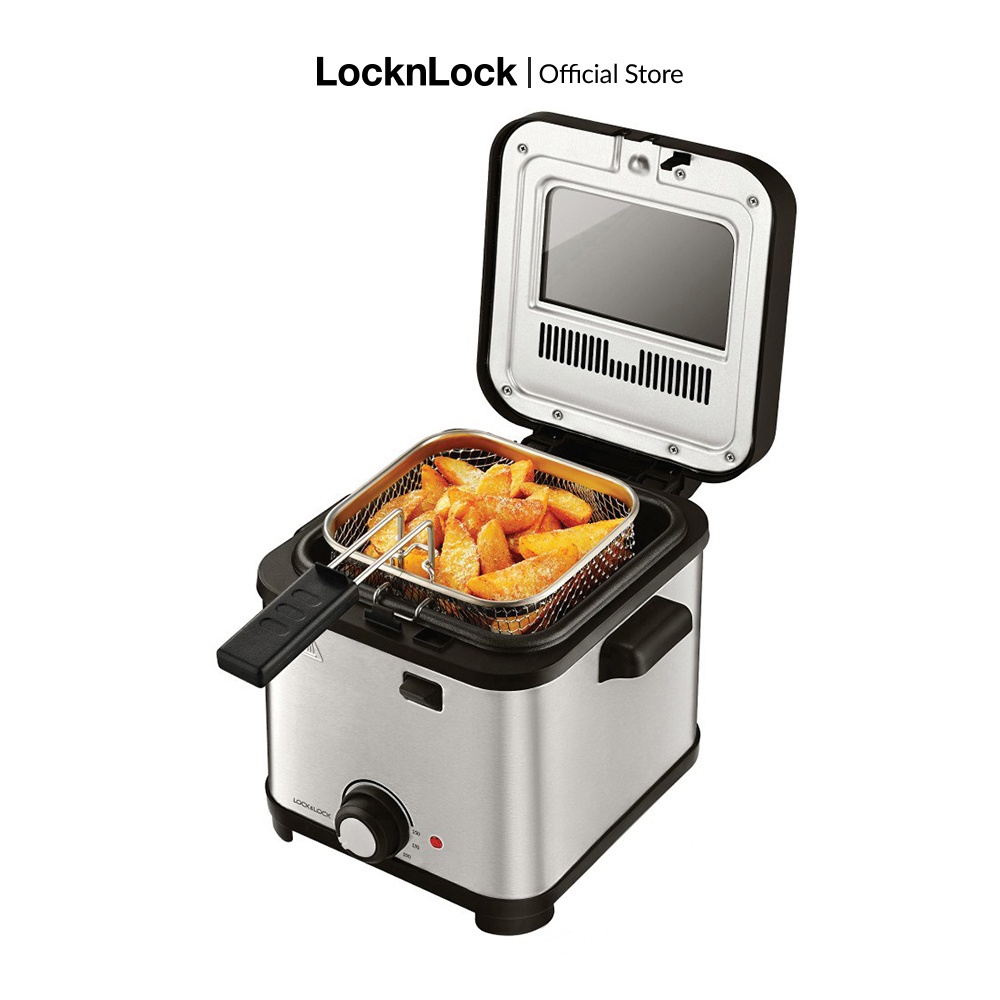 Nồi chiên ngập dầu Lock&Lock Deep Fryer 1.5L - Màu bạc - EJF716SLV