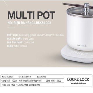 Nồi điện đa năng Lock&Lock màu trắng EJC141