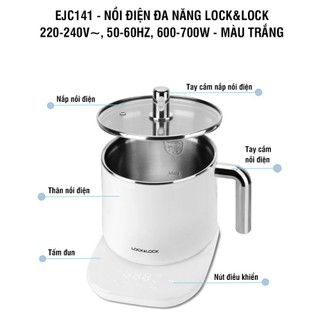 Nồi điện đa năng Lock&Lock màu trắng EJC141