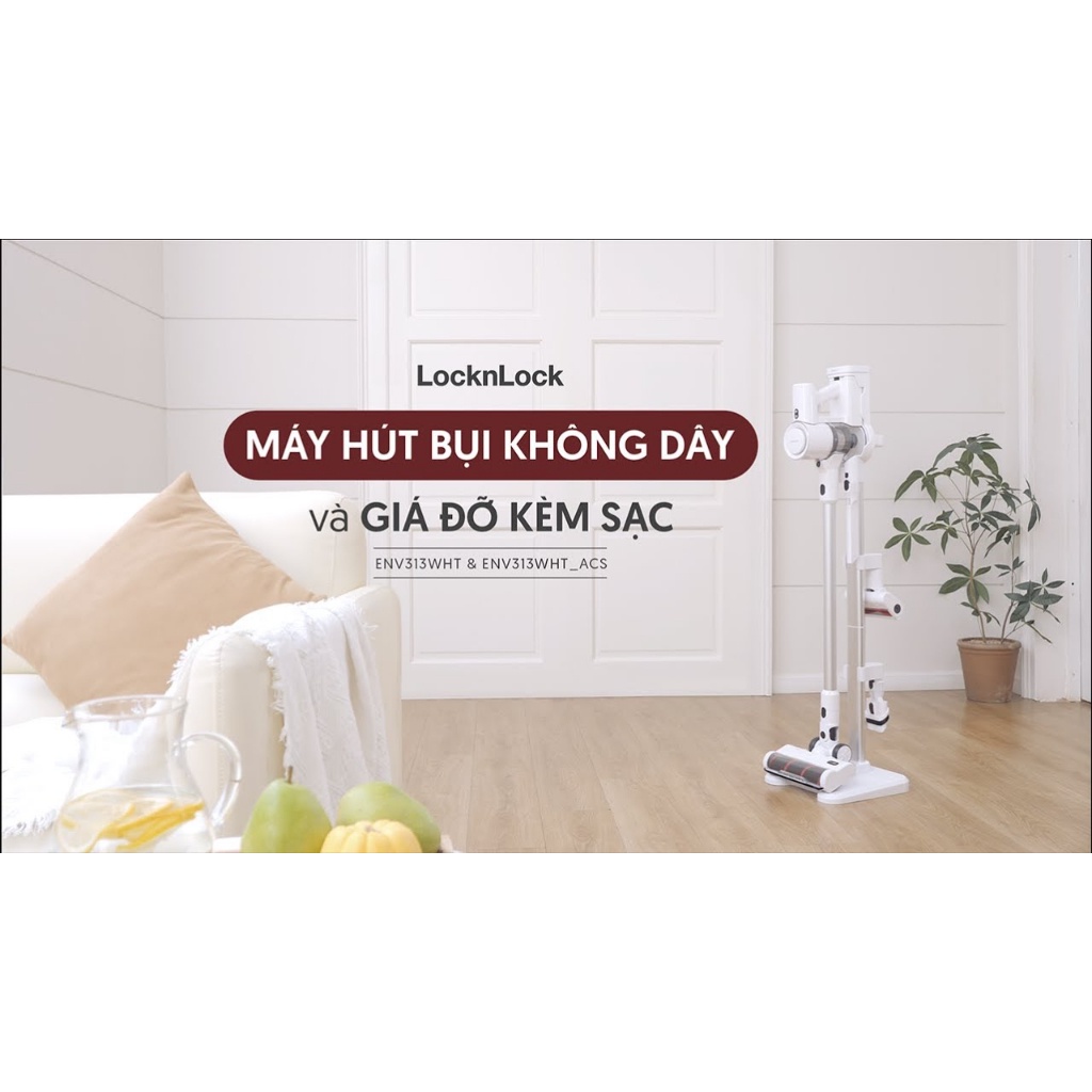 Giá đỡ kèm sạc của máy hút bụi ENV313WHT Lock&Lock Charging stand 300x300x1170mm, màu trắng ENV313WHT_ACS