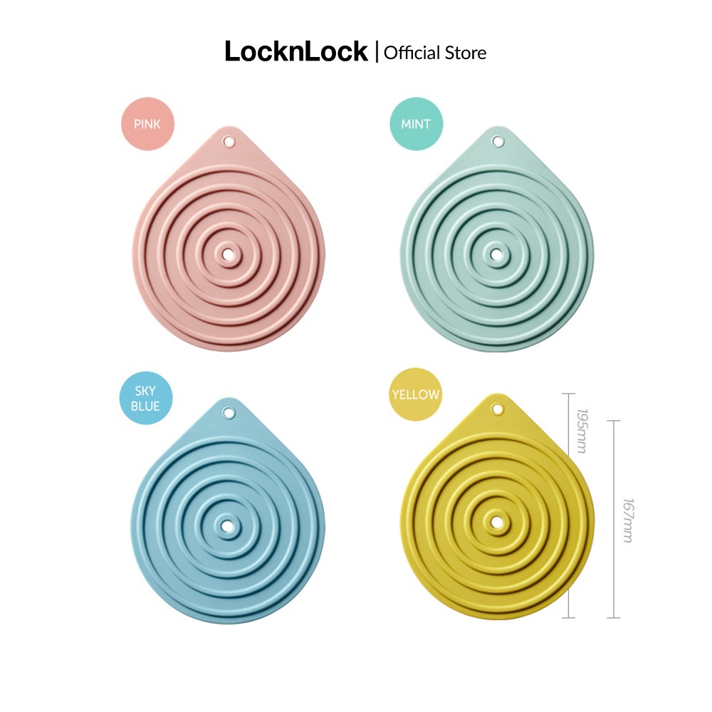 Miếng lót nồi hình tròn bằng silicone Lock&Lock - CKT217 (4 màu)