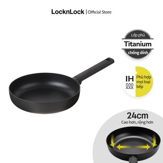 Chảo rán soma lock&lock 24cm - màu đen - lmh1243ih