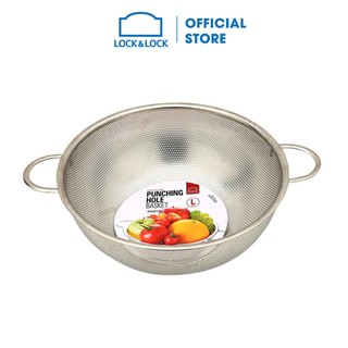 Rổ inox punching hole 28 cm có tay cầm MIXB1282