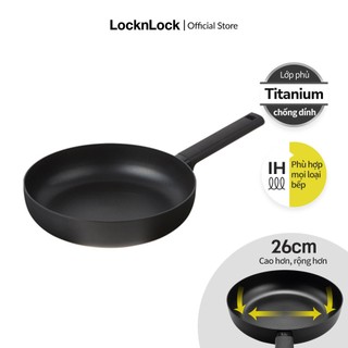 Chảo rán soma lock&lock 26cm - màu đen - lmh1263ih