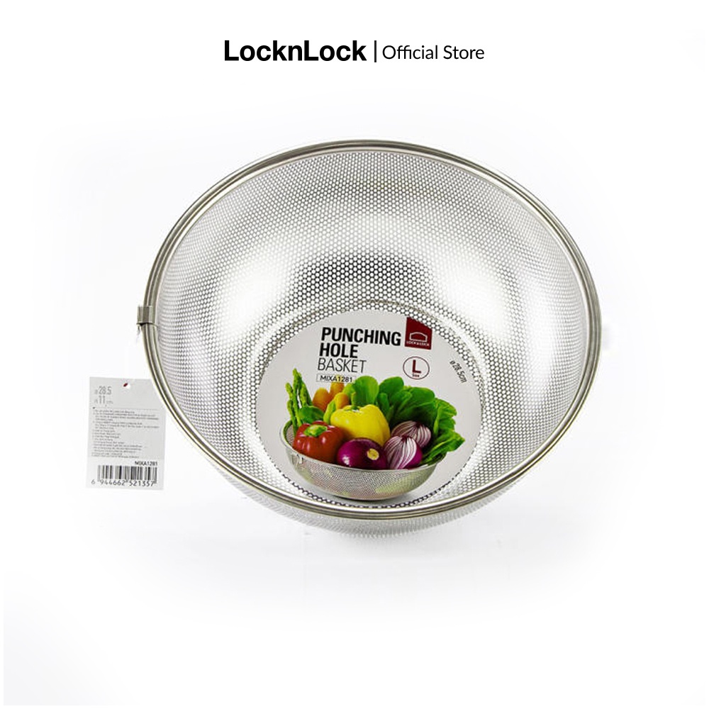 Rổ inox punching hole Lock&Lock 28 cm MIXA1281
