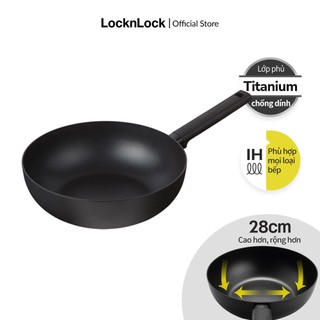 Chảo sâu lòng soma lock&lock 28cm - màu đen - lmh1285ih