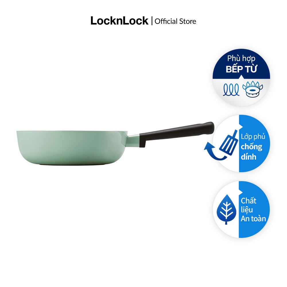 Bộ nồi chảo Lock&Lock DECORE màu xanh mint ( 2 nồi, 2 chảo ) LDE1245IH+LDE1244IH+LDE1263IH+LDE1181IH