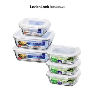 Bộ 6 hộp thủy tinh lock&lock llg426s6