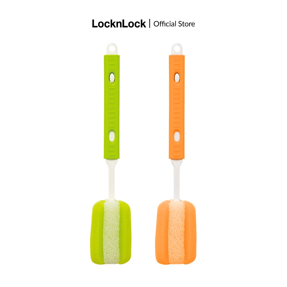 Dụng cụ rửa chai và ly Lock&Lock Water bottle brush ETM113-114 màu cam hoặc màu xanh lá
