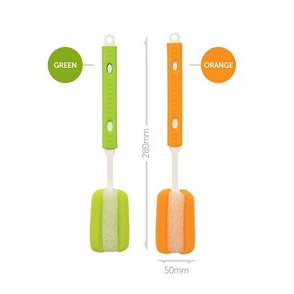 Dụng cụ rửa chai và ly Lock&Lock Water bottle brush ETM113-114 màu cam hoặc màu xanh lá