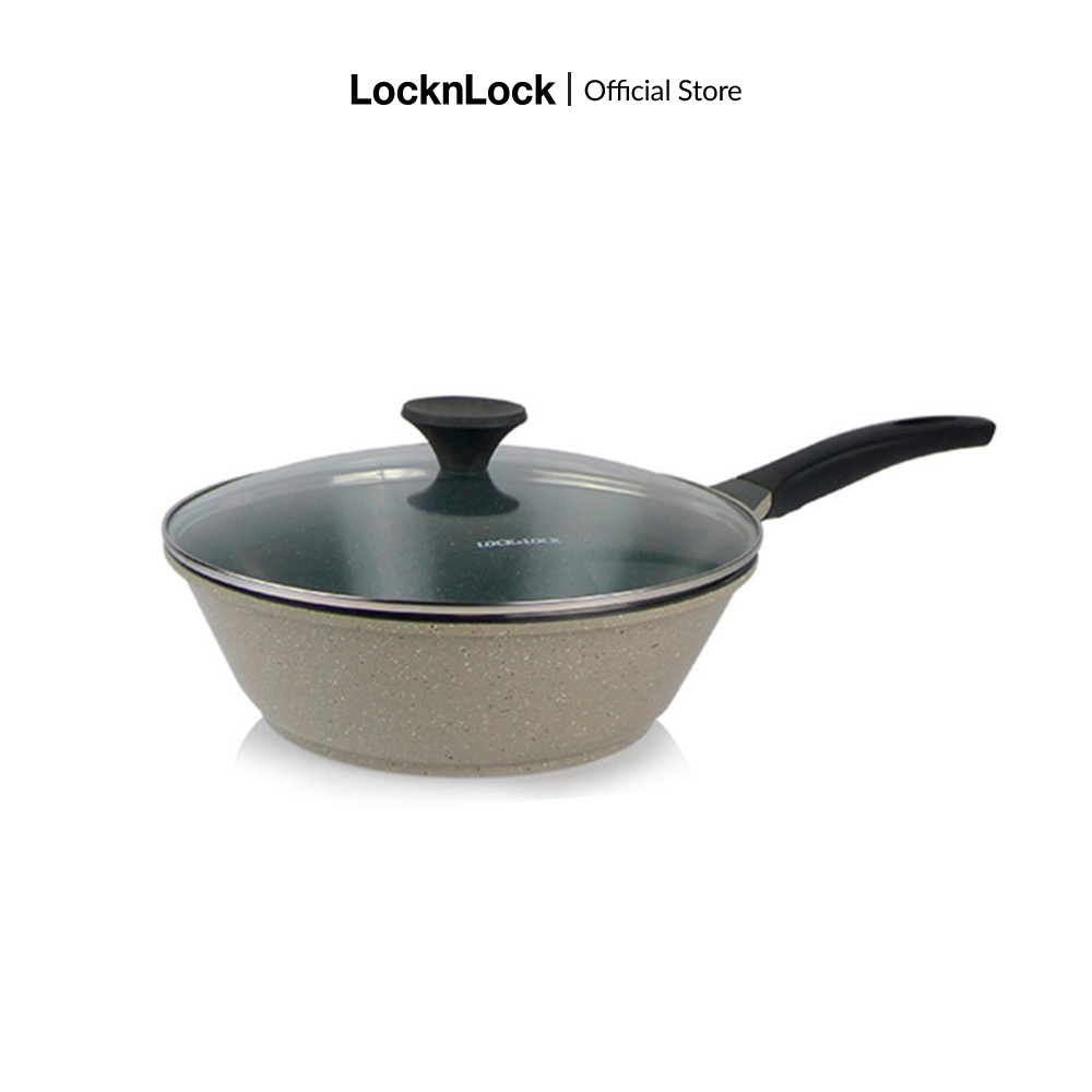 Chảo rán, chảo sâu lòng có nắp thủy tinh Lock&Lock Stone Pan (nhiều kích thước)