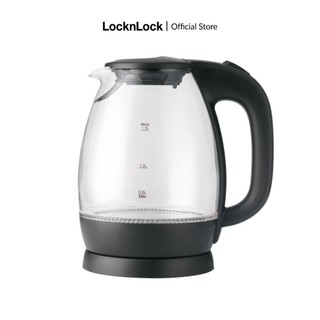 Ấm đun siêu tốc thủy tinh Lock&Lock Electric Kettle 1.7L - Màu đen, có lưới lọc EJK432