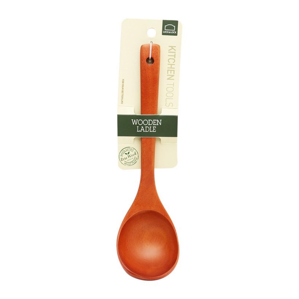 Muỗng múc thức ăn Lock&Lock bằng gỗ Rose Wood Ladle 26x7.2cm F00090