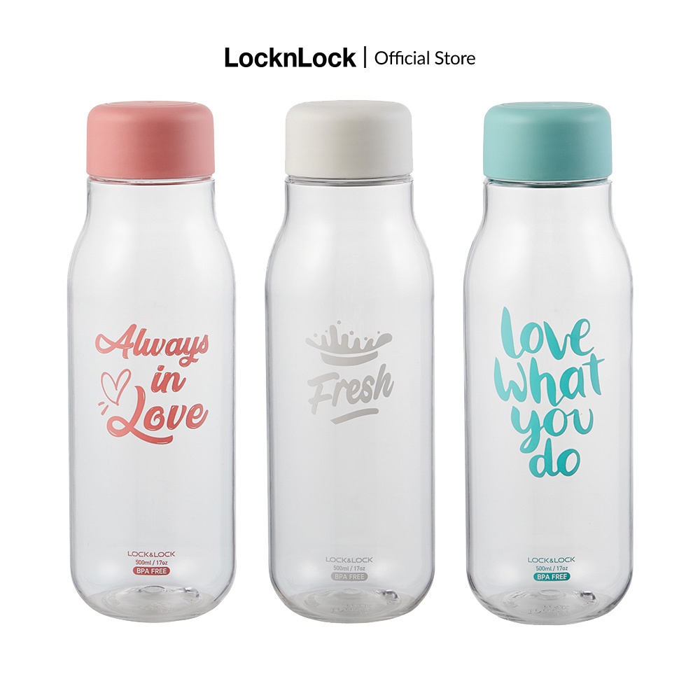 [HẾT HÀNG] Bình đựng nước Lock&Lock water bottle 500ml màu trắng, xanh, hồng HAP654