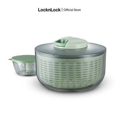 Bộ Rổ Quay Rau và Dụng cụ băm rau củ Lock&Lock Smile Mom Chopper Set Màu xanh lá