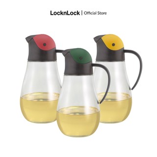 Bình đựng gia vị lỏng bằng thủy tinh với nắp mở tự động khi rót Lock&Lock 550ml - 3 màu CKO201