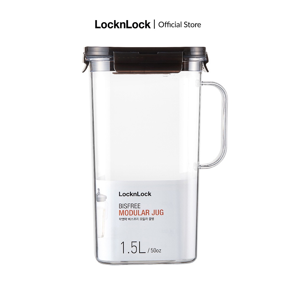 Bình nước nhựa Lock&Lock Modular Jug 1.5L - Màu nâu ABF738BRW