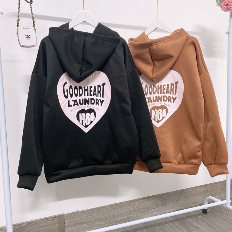 Áo Khoác Nỉ Tim 1986 chất Nỉ Tàu