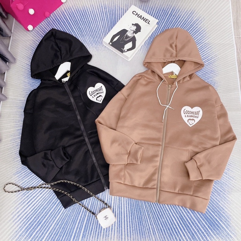 Áo Khoác Nỉ Tim 1986 chất Nỉ Tàu