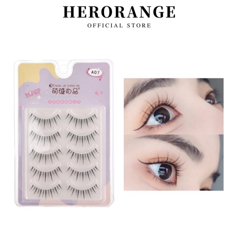 MengjieShangpin® lông nheo Giả 3D Dài Và Dày đương nhiên 5 Cặp/hộp