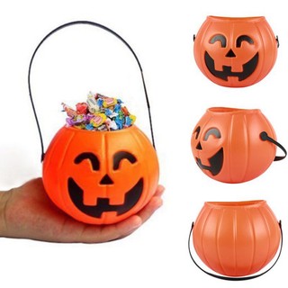 Xô giỏ đựng kẹo bí đỏ halloween
