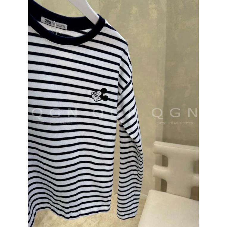 Set 3 áo pull dt xám trắng kẻ micky hot