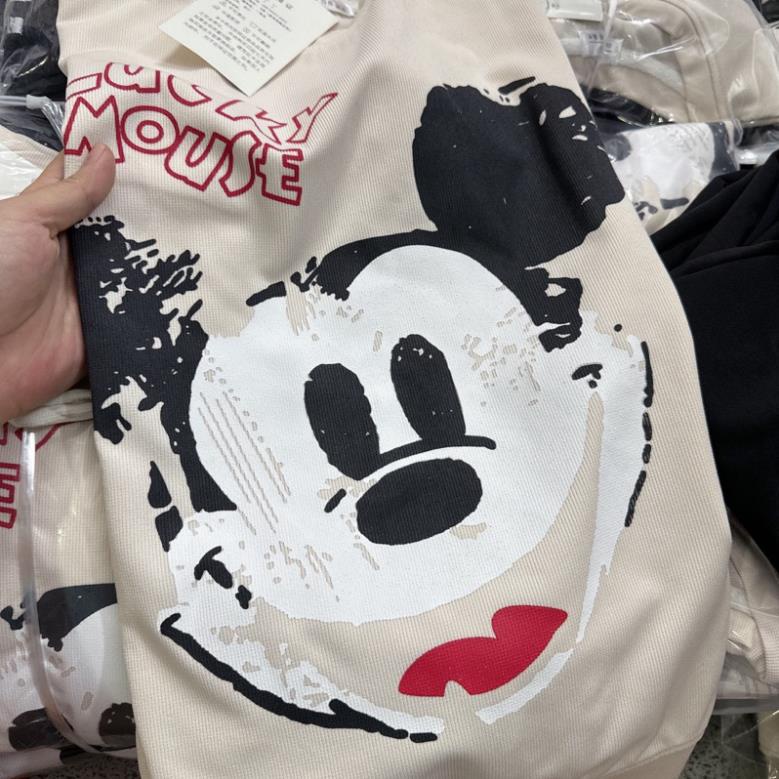 SET BỘ MICKEY MOUSE LOANG TỔ ONG MÀU BE HOT