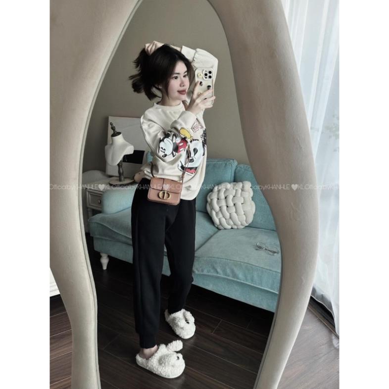 SET BỘ MICKEY MOUSE LOANG TỔ ONG MÀU BE HOT