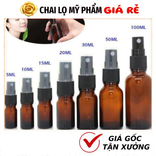 Chai Xịt Phun Sương Thủy Tinh 5ml,10ml Chiết Nước Hoa HUY HA COSMETIC PACKAGING