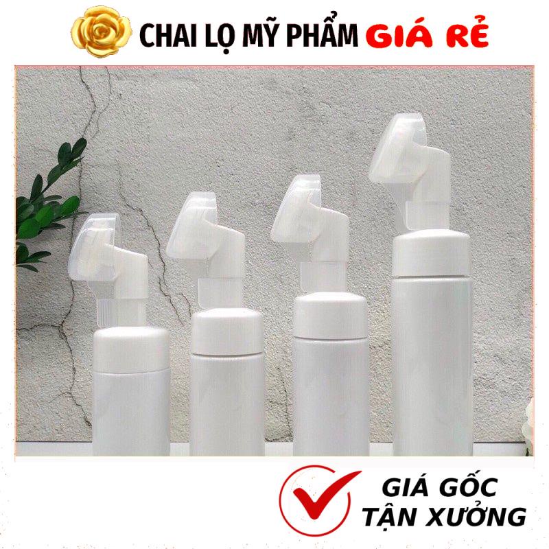 Chai Lọ Xịt Tạo Bọt Mát Xa HUY HA COSMETIC PACKAGING Tạo Bọt Đầu Cọ Mát Xa Silicon 100ml,150ml,200ml Đựng Sữa Rửa Mặt