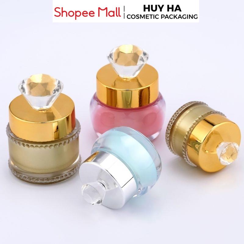Hủ Hộp Đựng Kem HUY HA COSMETIC PACKAGING Hột Xoàn 5g,15g Vàng,Bạc Chiết Mỹ Phẩm , Phụ Kiện Du Lịch Top Rẻ