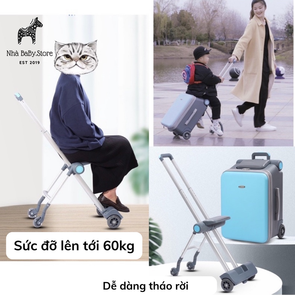 Vali kiêm xe đẩy siêu Hot bảng cao cấp loại 1 GLT-099 2in1 cho bé size 21,5l xách tay