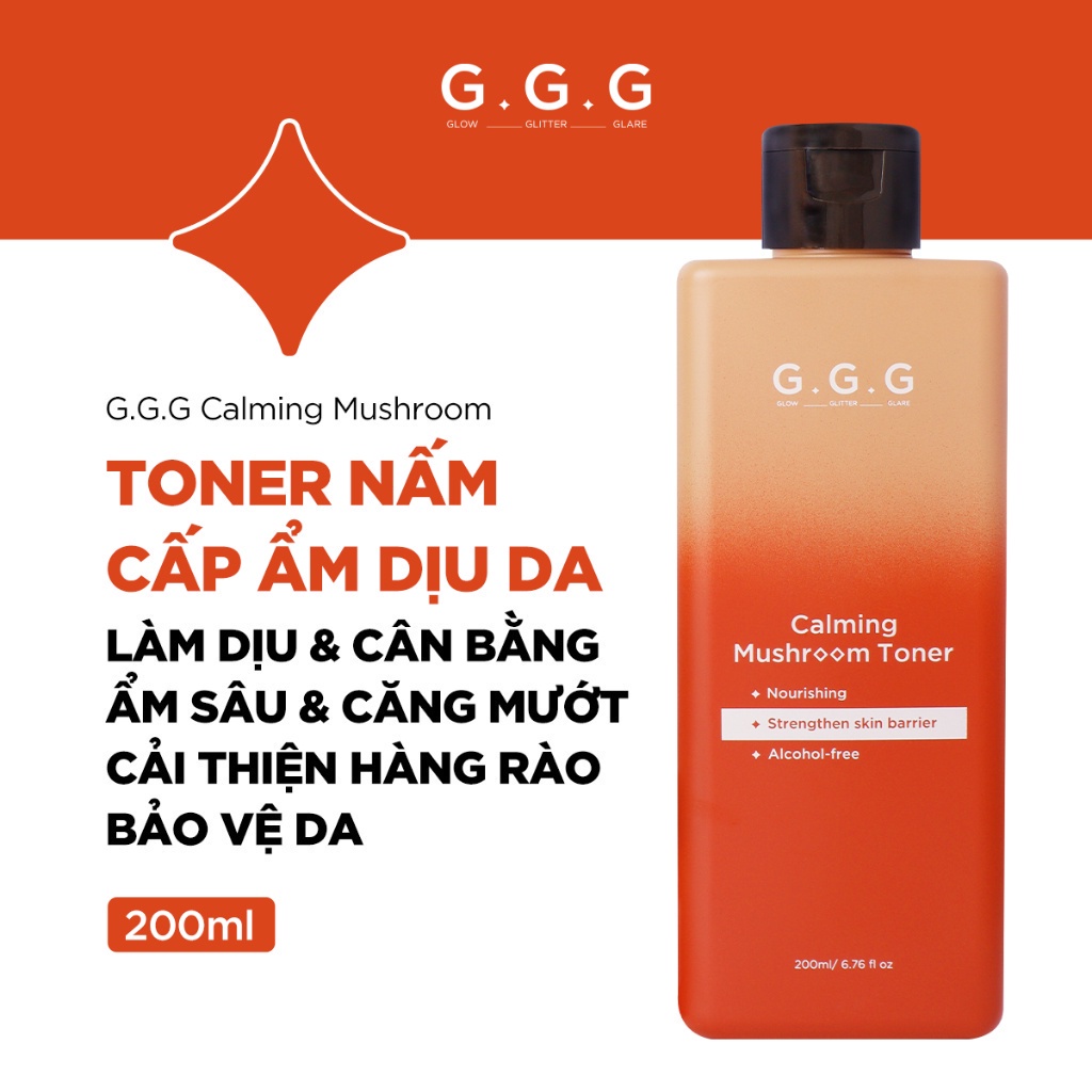 Combo Kem Dưỡng Nấm Dưỡng Da Cấp Ẩm Sâu Phục Hồi & Tái Sinh Da GGG Super Revitalize Cream 50g & Calming Toner 200ml