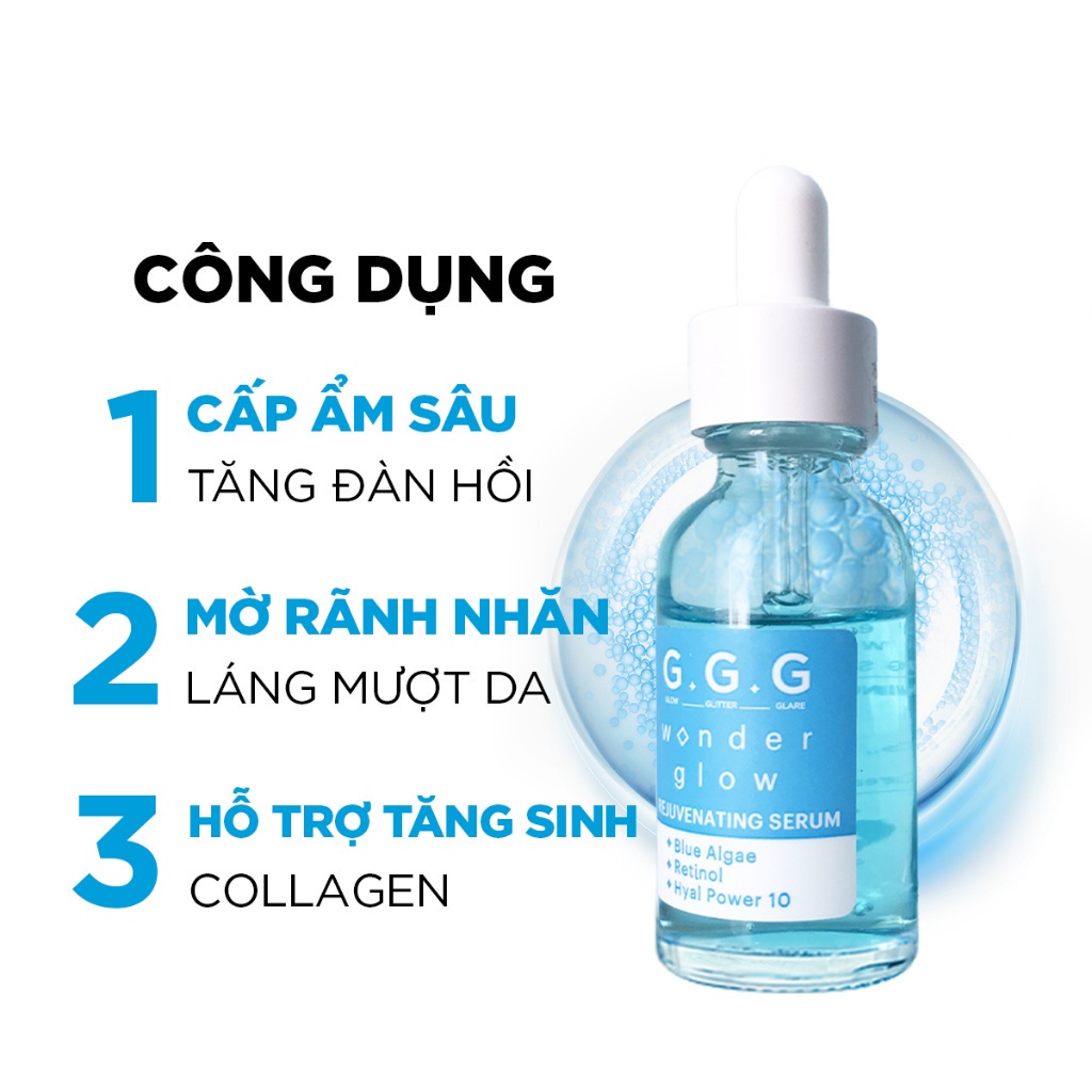 Combo Kem Chống Nắng Dưỡng Da GGG Transparent Sun SPF 50/PA++++ 50ml & Tinh chất Cấp Ẩm Sâu GGG Revenjunating Serum 30ml