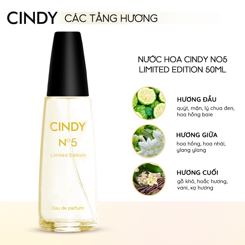 Nước hoa nữ Cindy No5 Limited Edition hương thời thượng 50ml - phiên bản giới hạn