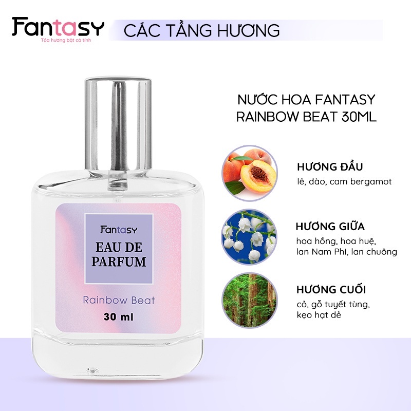 Nước hoa nữ cho học sinh, sinh viên Fantasy tự tin - Rainbow Beat 30ml