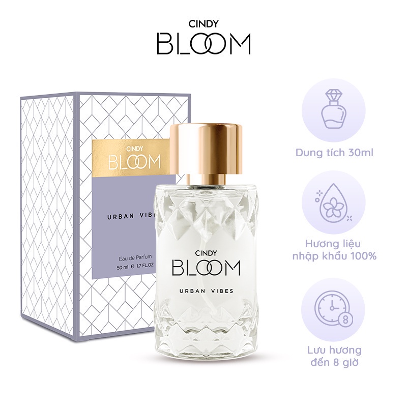 Nước hoa nữ Cindy Bloom Urban Vibes hương tự tin cuốn hút 30ml