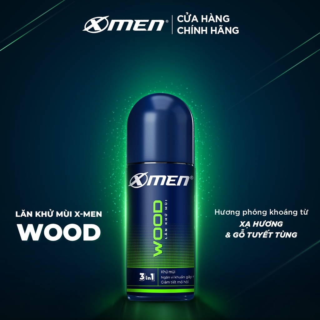 [Hàng tặng không bán] Lăn khử mùi X-men Wood 40ml