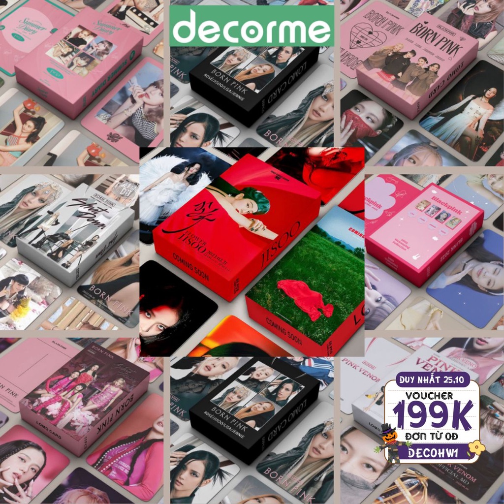 55 Ảnh Thẻ Bộ sưu tầm Lomo Card Blackpink bo góc album mới nhất DecorMe, ảnh thần tượng Kpop Lisa, Jennie, Jisoo, Rosé