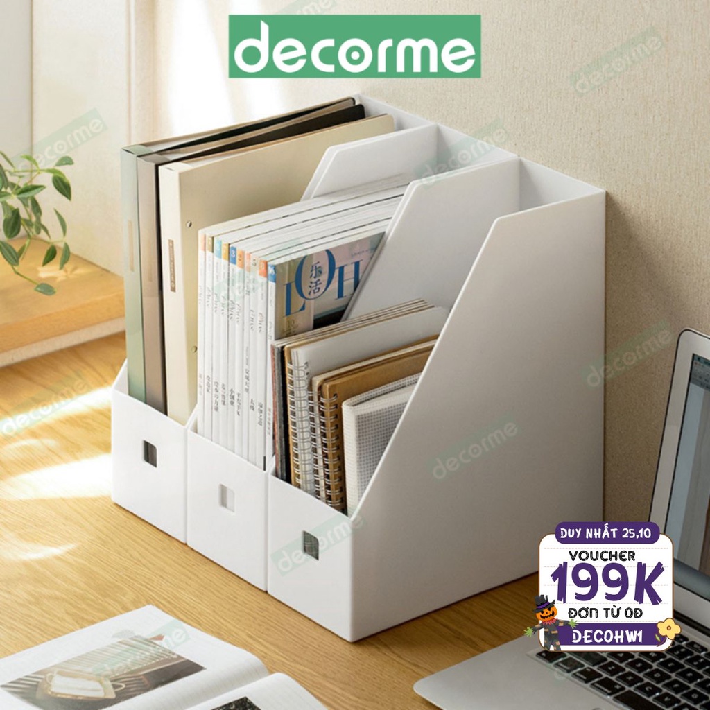 Kệ đựng sách DecorMe khay đựng tài liệu, kệ sách để bàn gấp gọn sắp xếp sách vở, tài liệu decor bàn học
