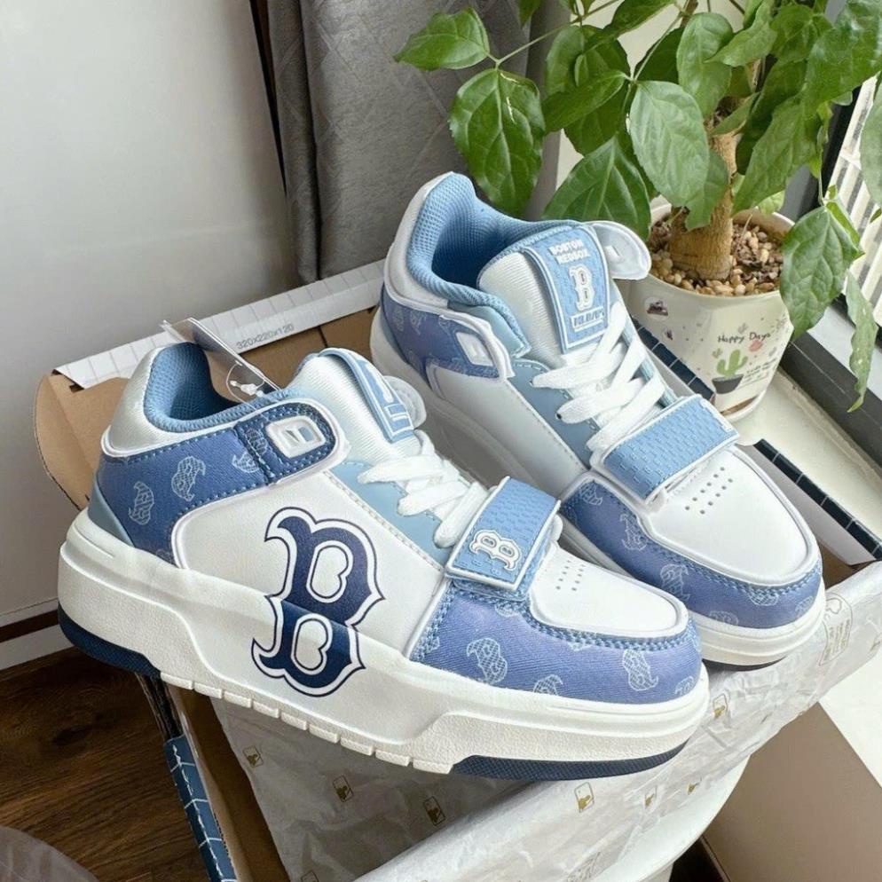 Giày độn đế MLB chunky liner dán, Giày MLB Chunky quai dán họa tiết Bản Cao Cấp Độn Đế 5cm hot trend 2023
