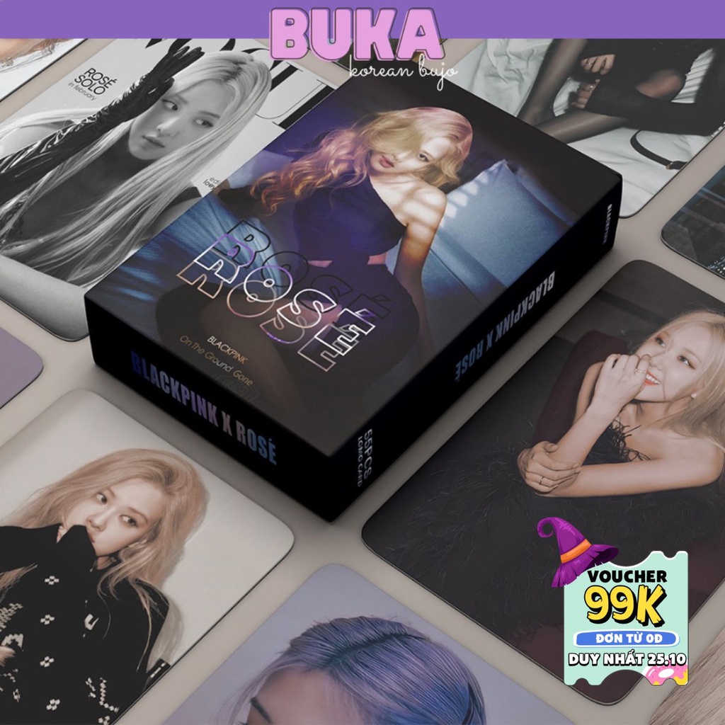 Hộp 55 Ảnh Thẻ Lomo Nhóm Nhạc HỒNG ĐEN SOLO RÔ SÊ BUKA