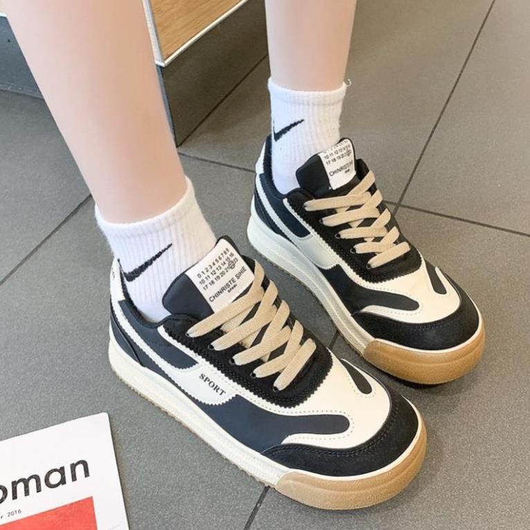 Giày thể thao thời trang cao cấp loại 1 chất xịn đế bằng mũi tròn chuẩn form siêu êm dành cho nữ 2023 mã 188